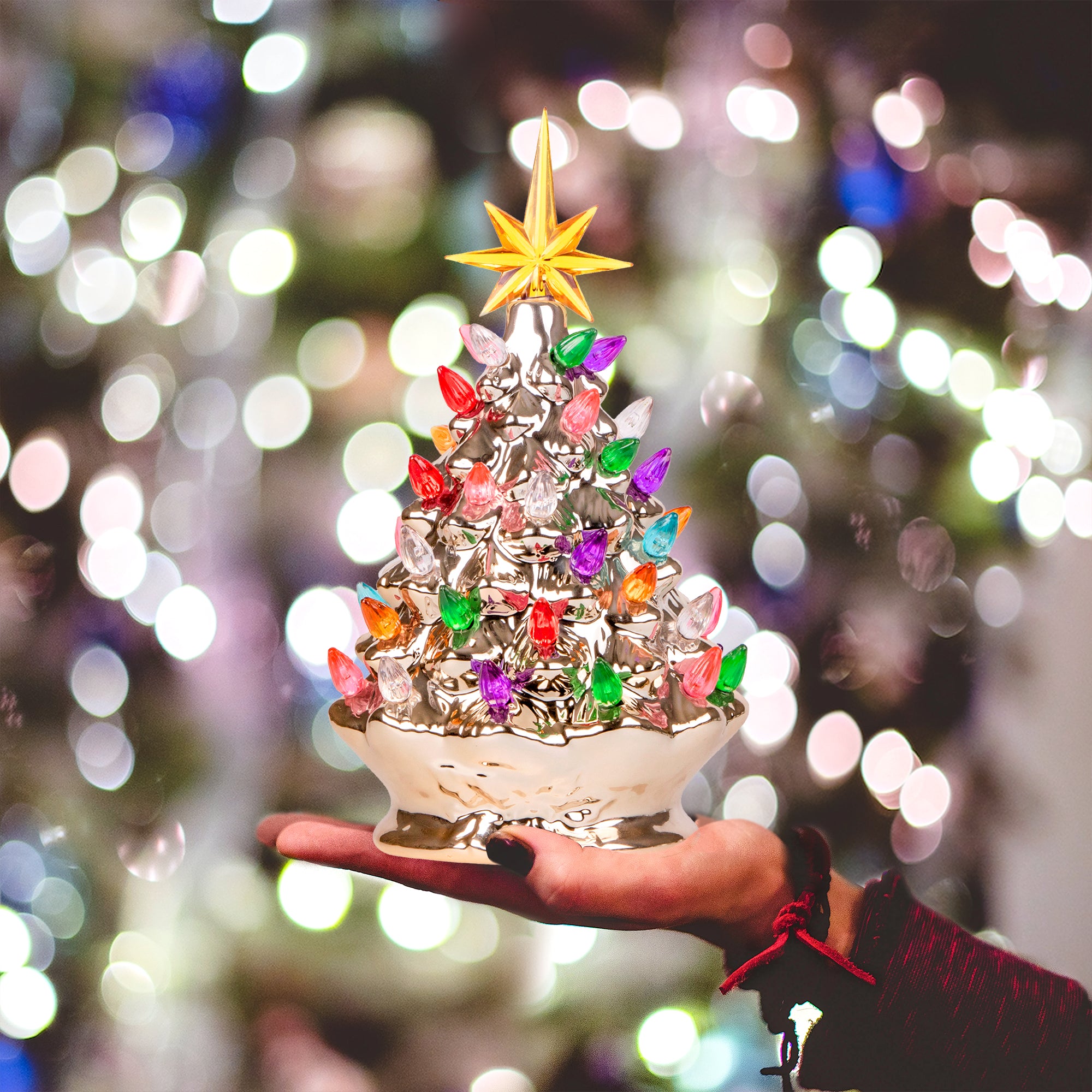 RJ-CER-CMG-S RJ Legend Christmas Mini Ceramic Tree