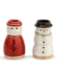 RJ Legend Snow Day Toothpick Ceramic Holders, Toothpick Holder, Christmas Decor, Kitchen Organizer, Stoneware Set of 2, Assorted