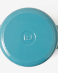 RJ Legend 1.9 Quart Cast Iron Pot, Enameled Cast Iron Pot, Dutch Oven Pot, Non-Stick, Round Braiser with Loop Handles, Blue