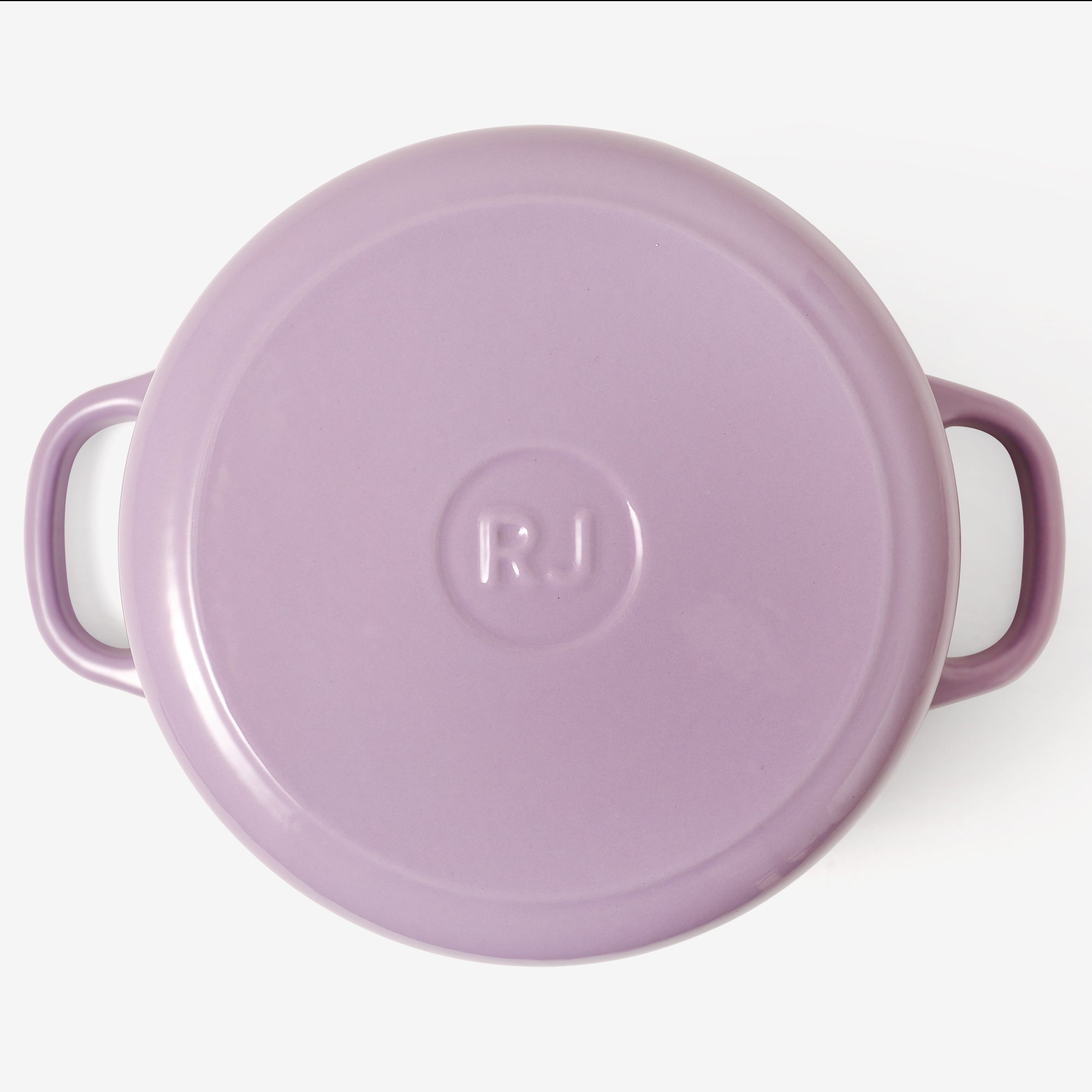 RJ Legend 1.9 Quart Cast Iron Pot, Enameled Cast Iron Pot, Dutch Oven Pot, Non-Stick, Round Braiser with Loop Handles, Purple