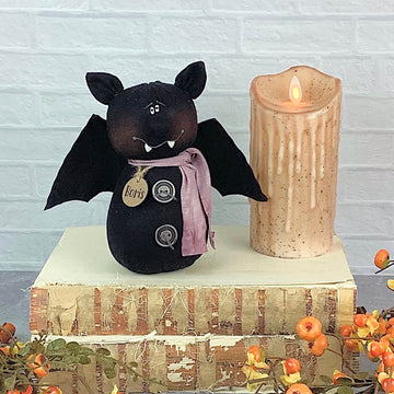 RJ Legend Boris the Groovy Bat Halloween Decorations, Indoor, Fall Decor, Soft Plush, Fabric Bat, Home Decor, Spooky Halloween Ornaments