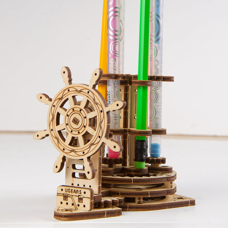 RJ Legend Wheel-Organizer Wooden Fidgets Set, 3D Puzzle, DIY Kit, Fidget Toy, Kids and Adults, Self-Assemble Set