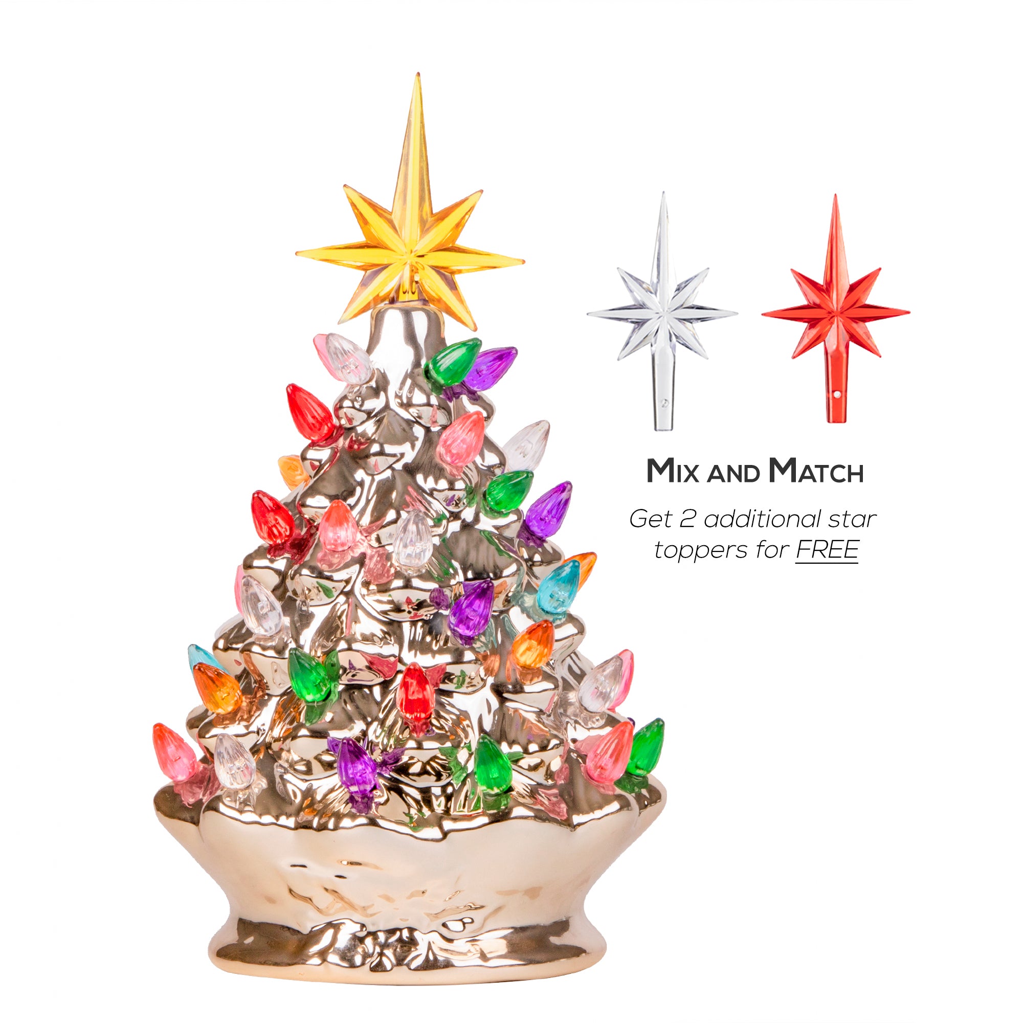 RJ-CER-CMG-S RJ Legend Christmas Mini Ceramic Tree