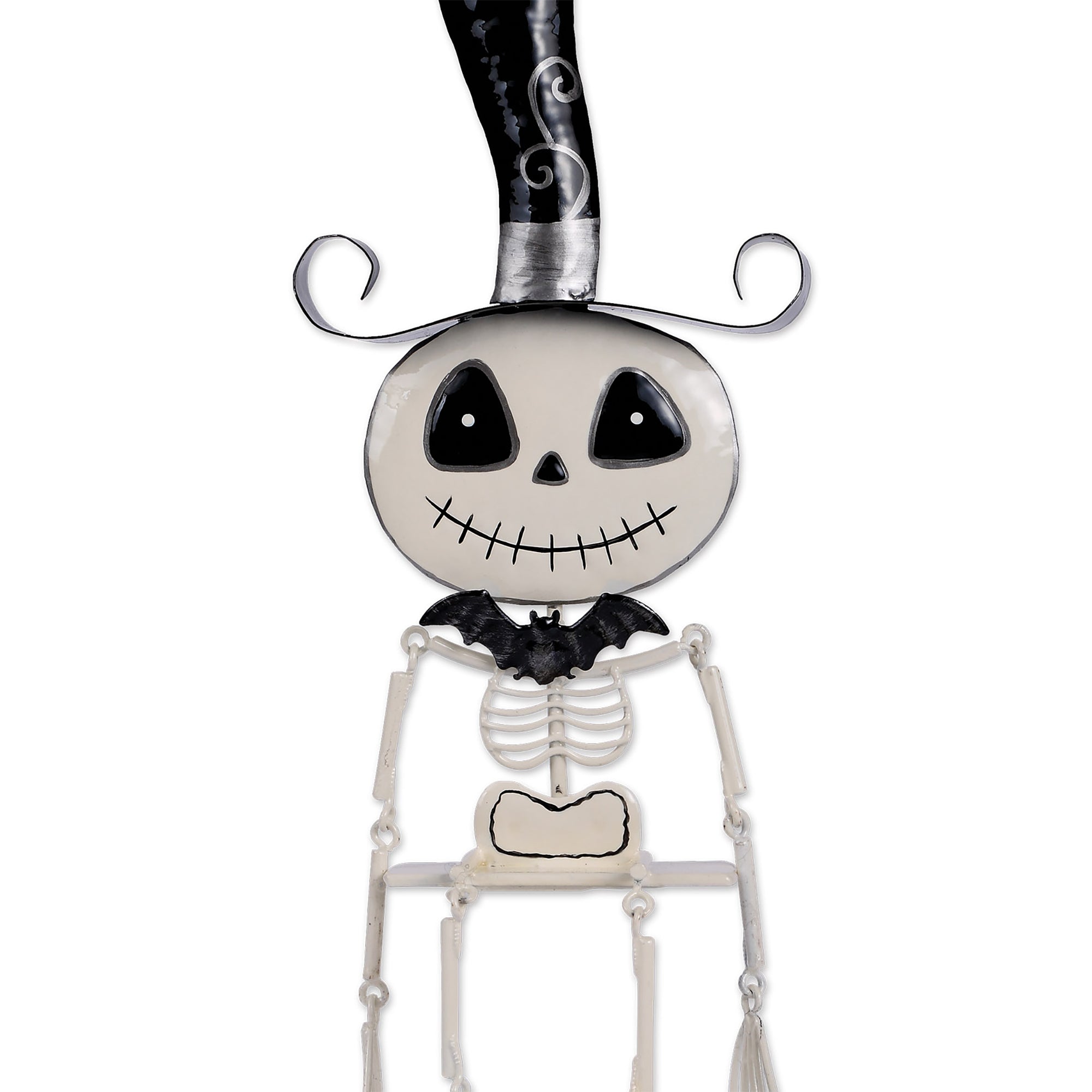 RJ Legend Smiling Skeleton Shelf Sitter, Halloween Decorations, Metal Figure, Table and Ledge Home Decor, Spooky Halloween Ornament